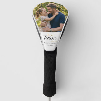 Best Papa Ever Fathers Day Gift Photo Golf Head Cover