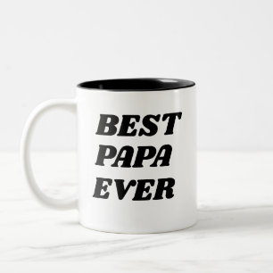 Best Papa Ever Father's day Personalized gift Two-Tone Coffee Mug