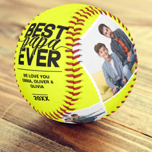 Best Papa Ever Fathers Day Photo Collage Softball