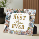Best Papa Ever Father's Day Photo Frame Collage<br><div class="desc">Celebrate the Best Papa Ever with our beautifully personalised photo collage plaque. Crafted with a sleek and durable finish, this modern multi-photo design features diamond-shaped photo placements at the top and bottom for a unique, eye-catching layout. Personalise it with up to eighteen of your favourite photos—perfect for capturing cherished memories,...</div>