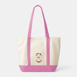 Best Papa Ever Floral Tote Bag - Cute Father's Day