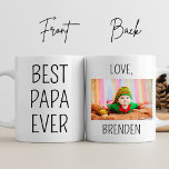 Best Papa Ever Grandpa Birthday Personalised Photo<br><div class="desc">Best Papa Ever Grandpa Birthday Personalised Photo Mug</div>
