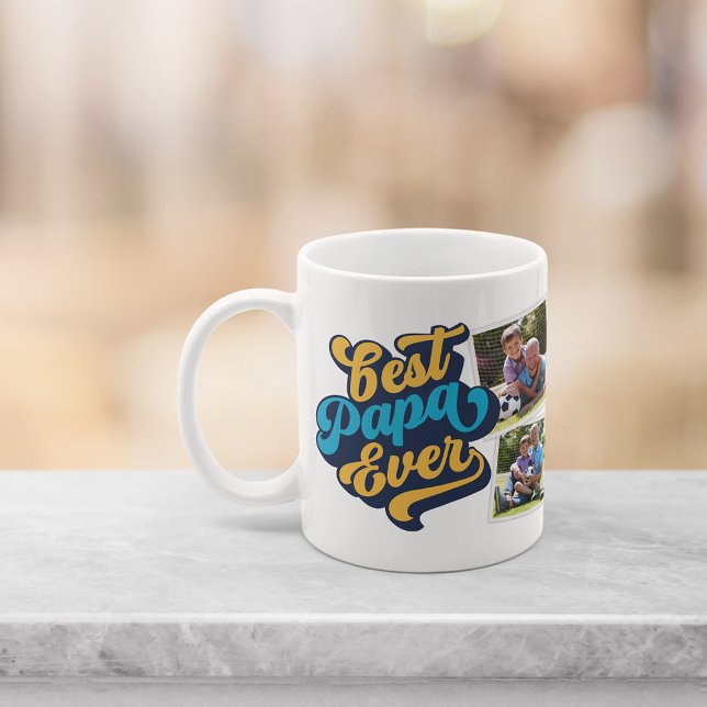 Best Papa Ever | Grandpa Photo Coffee Mug (Creator Uploaded)