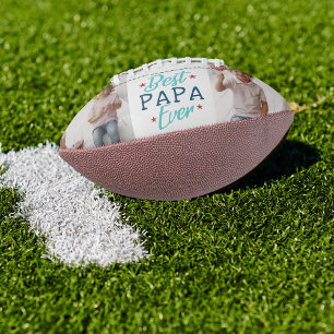 Best Papa Ever Hand Lettered Photo Collage Football