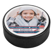 Best Papa Ever | Hand Lettered Photo Hockey Puck (3/4)