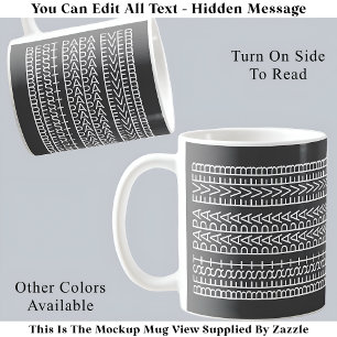 Best Papa Ever Hidden Message 141WG Novelty Fun Coffee Mug
