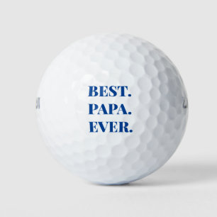 Best Papa Ever Modern Typography Golf Balls