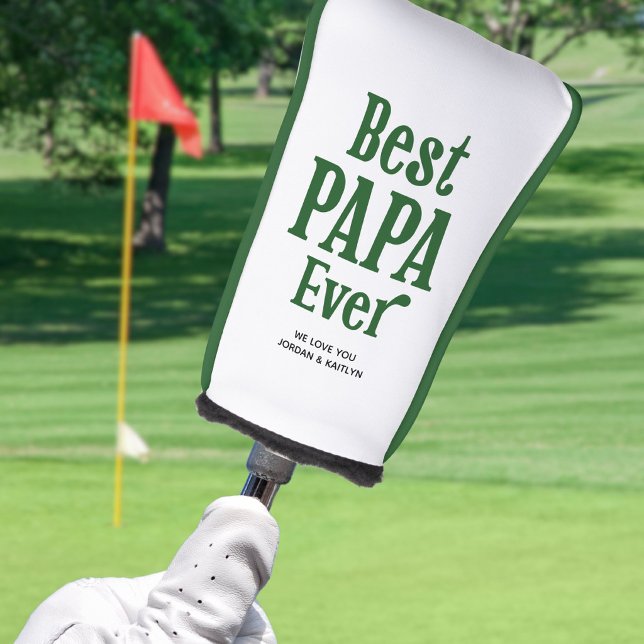 Best Papa Ever Personalised Custom Colour Golf Head Cover (Creator Uploaded)