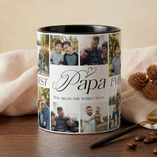 Best Papa Ever Personalised Photo Collage keepsake Mug