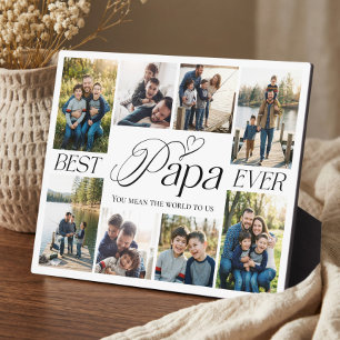 Best Papa Ever Personalised Photo Collage keepsake Plaque