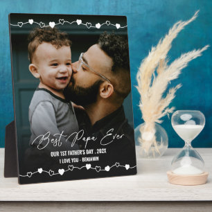 Best Papa Ever Photo 1st Fathers Day Plaque