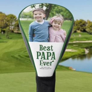 Best Papa Ever Photo Personalised Golf Head Cover
