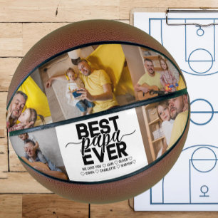 Best Papa Ever & Simple Family Photos Father's Day Basketball