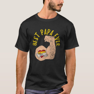 Best Papa Ever Spanish Dad Fathers Day Vintage T-Shirt