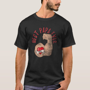 Best Papa Ever Turkish Dad Fathers Day Vintage T-Shirt