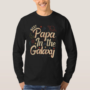 Best Papa In The Galaxy Graphics Fathers Day T-Shirt