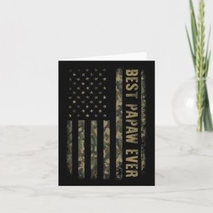 Best Papaw Ever Camouflage American Flag Father's Card