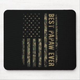 Best Papaw Ever Camouflage American Flag Father's Mouse Pad