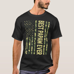 Best Papaw Ever Us American Flag Grandpa Father's T-Shirt