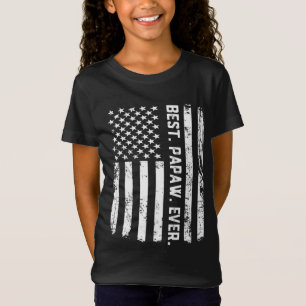 Best Papaw Ever Vintage American Flag T-Shirt