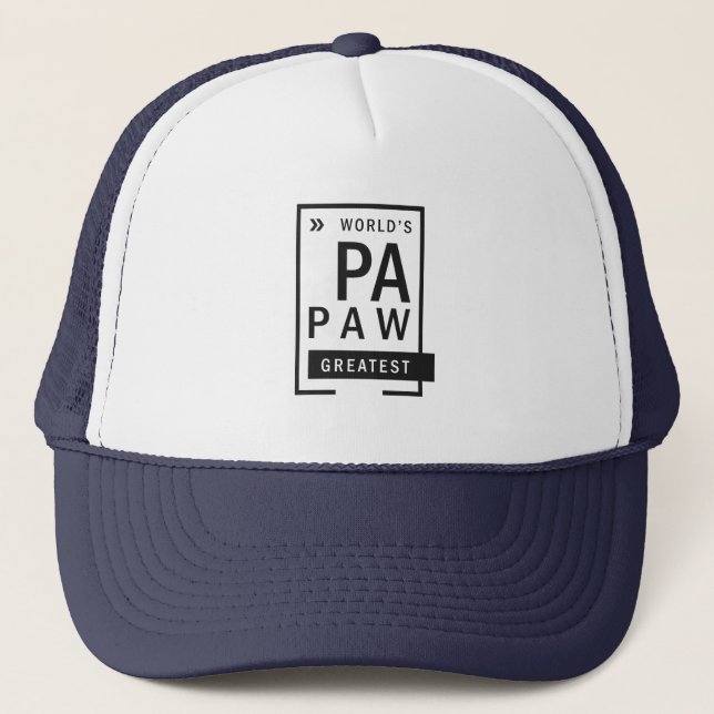 Best Papaw Greatest Trucker Hat (Front)