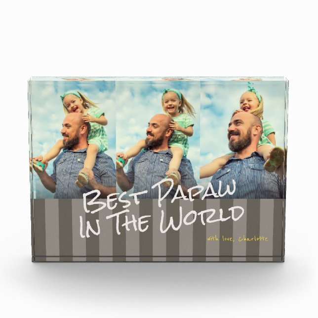 Best Papaw In The World Custom Photo Block