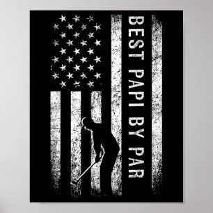 Best Papi By Par Golfing Gifts Papi Father's Day G Poster