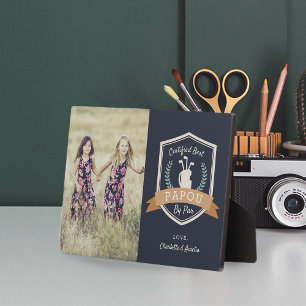 Best Papou By Par   Golf Grandpa Photo Plaque