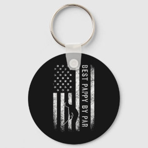 Best Pappy By Par Golfing Gifts Pappy Father's Day Key Ring