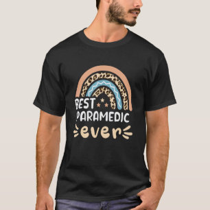 Best Paramedic Ever Leopard Rainbow Mum T-Shirt