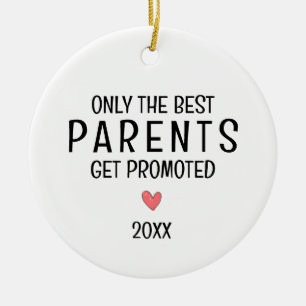 Best Parents Get Promoted – Personalized Year Ceramic Tree Decoration