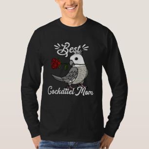 Best Parrot Mom I White faced Grey Cockatiel T-Shirt