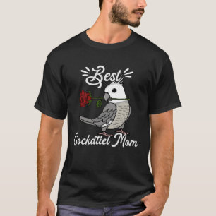 Best Parrot Mom I White faced Grey Cockatiel T-Shirt