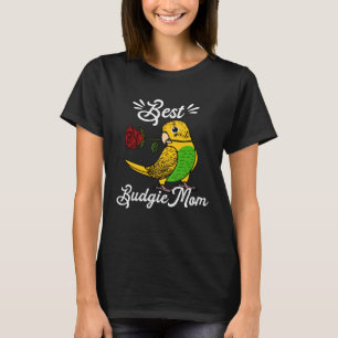 Best Parrot Mum I Yellow Budgie Budgerigar T-Shirt