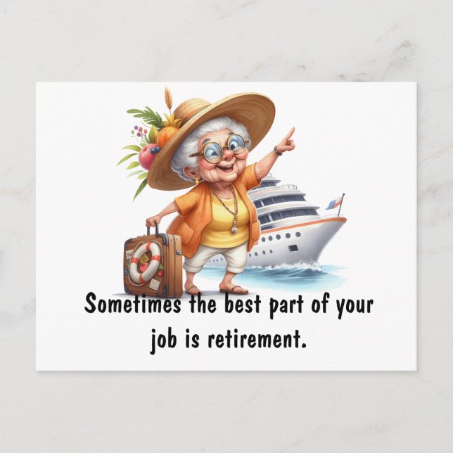 Best Part Of Retirement  Postcard (Front)