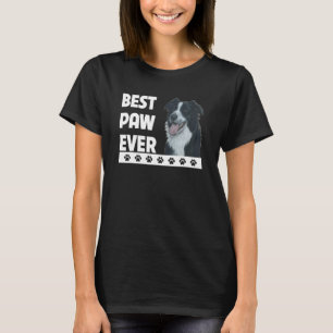 Best Paw Ever Border Collie Dad Fathers Day Herdin T-Shirt
