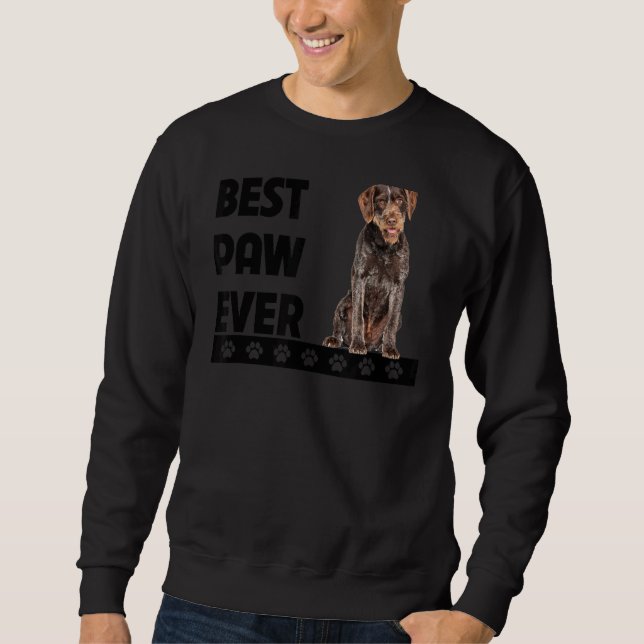 Best Paw Ever German Wirehaired Pointer Dad Father Sweatshirt (Front)