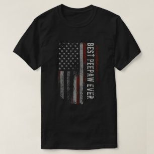 Best Peepaw Ever American Flag Vintage grandpa T-Shirt