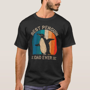 Best Penguin Dad Ever Retro Penguin Graphic Father T-Shirt
