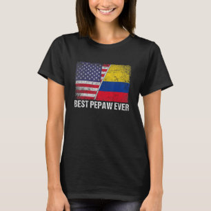 Best Pepaw Ever Father's Day Colombia Us Flag T-Shirt