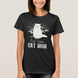 Best Persian Cat Mum White Persian Cat With Paint T-Shirt