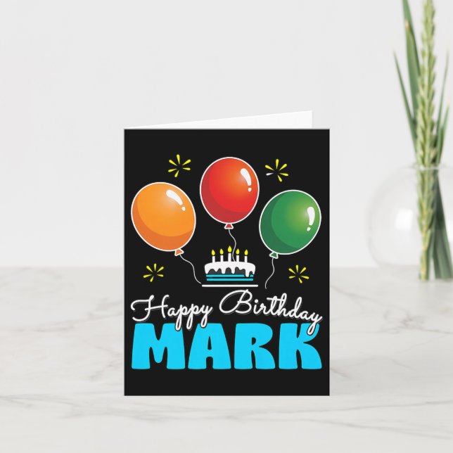 Best Personalised Birthday Design For Mark Customi Card (Front)