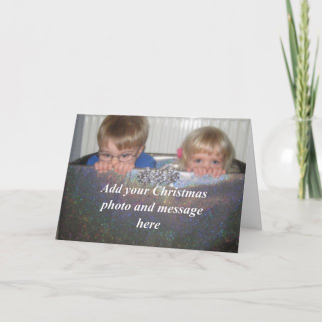Best Personalised Christmas Any Photo Upload Card (Front)