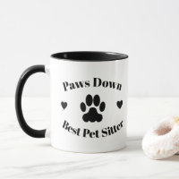 Best Pet Sitter Black Typography Thank You Gift
