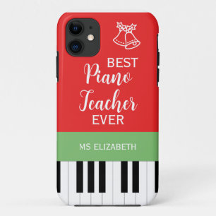 Best Piano Teacher Ever Piano Key Red Case-Mate iPhone Case