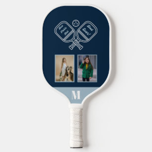 Best Pickleball Dad Ever 2 Photo Grid Picture Paddle