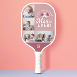 Best Pickleball Mum Ever Personalised 4 Photo Grid Pickleball Paddle<br><div class="desc">Give a fun gift to your pickleball mum with our fun personalised best pickleball mum ever! personalised pickleball paddle. Design features "Best Pickleball Mum ever" designed in a modern typography design. Personalise with a monogram on the front and back along with four special photos displayed in a simple collage design....</div>
