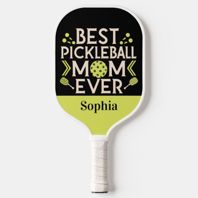 Best Pickleball Mum Ever Personalised Name Paddle (Front)