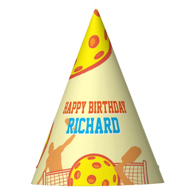 Best Pickleball Player Funny Birthday Party Hat (Front)