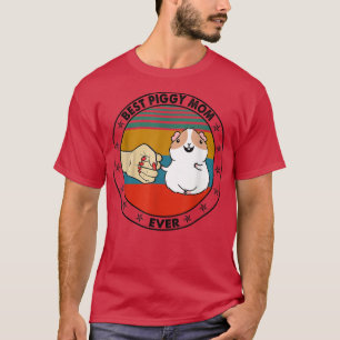Best Piggy Mum Ever Guinea Pig Mum Retro Vintage T-Shirt